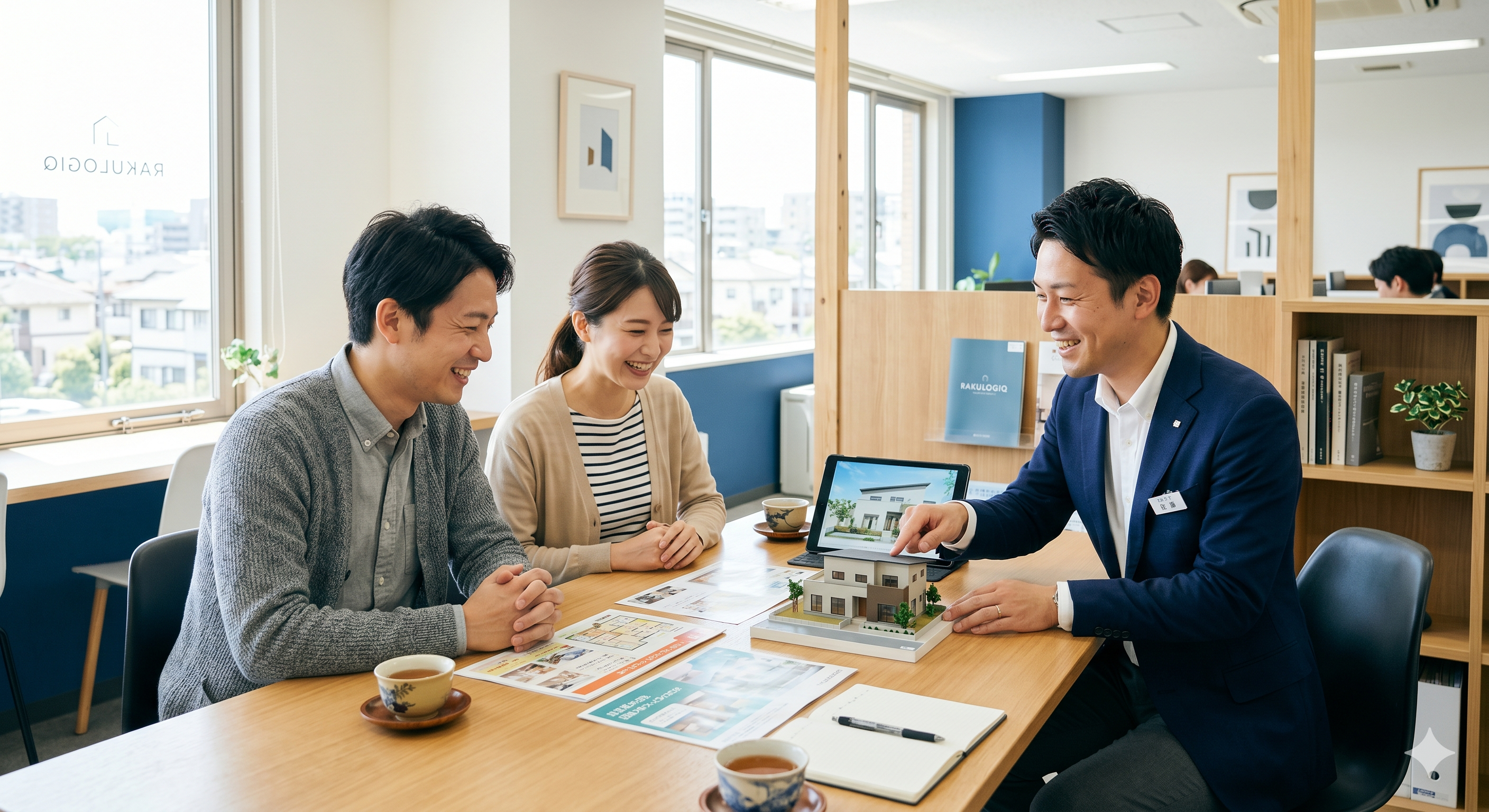 不動産・住宅営業における顧客との価格交渉と打ち合わせの様子